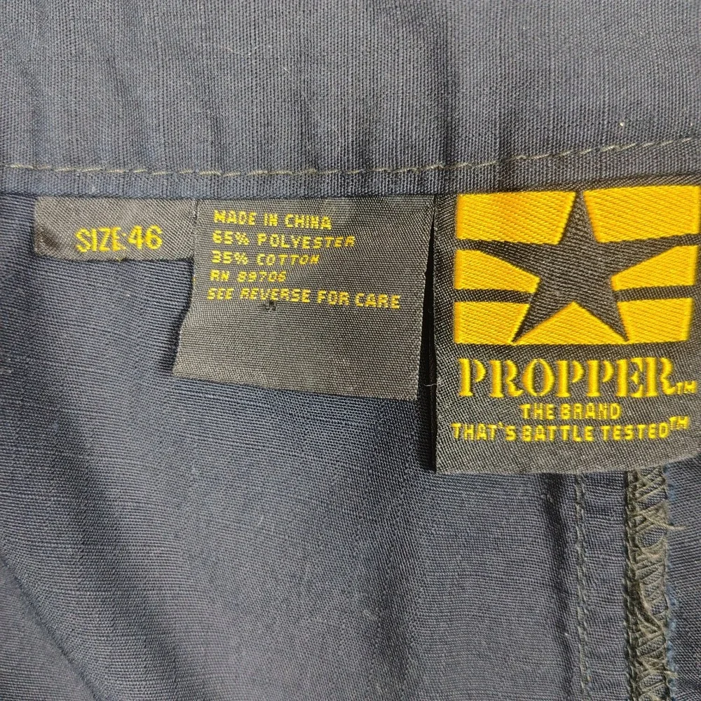 Propper Tactical Cargo Pants Mens 46 Dark Navy Blue Ripstop Poly Cotton Blend